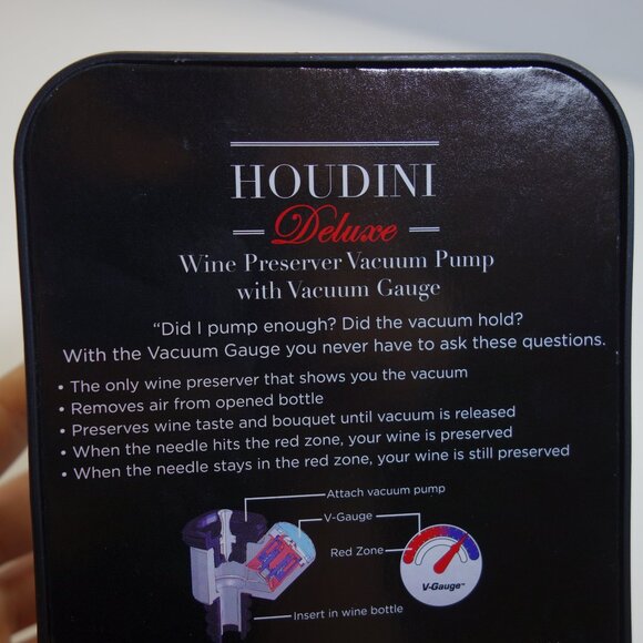 New Houdini Wine Preserver Vacuum Pump - Picture 4 of 5